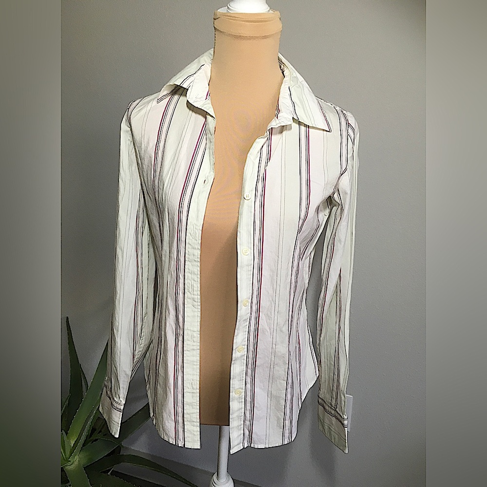 Striped button down